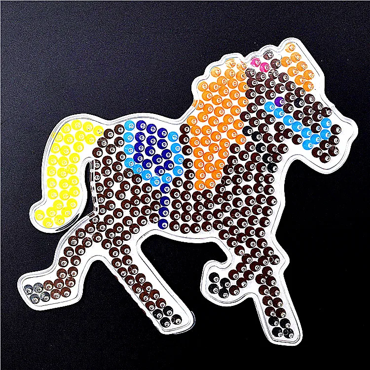 Хама бисер шаблон 5 мм Perler основы для бусин доска с рисунком бумаги Pegboards гладильная предохранитель бусины шаблоны Tangram Jigsaw Board - Цвет: Horse