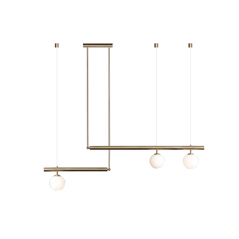 Postmodern minimalist pendant light simple restaurant glass ball light indoor lighting living room pendant lamp fixture