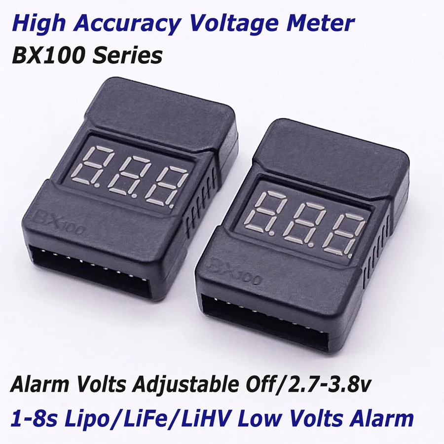 Тестер напряжения батареи BB BX100 1-8S Lipo Life Lihv измеритель/низковольтный зуммер