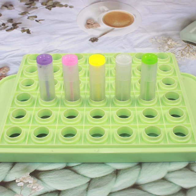 Buy Silicone Mold - Lip Tube Filling Tray Round