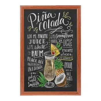 

Rectangle Hanging Wooden Message Blackboard Chalkboard Wordpad Sign Kids Writing Advertising Board