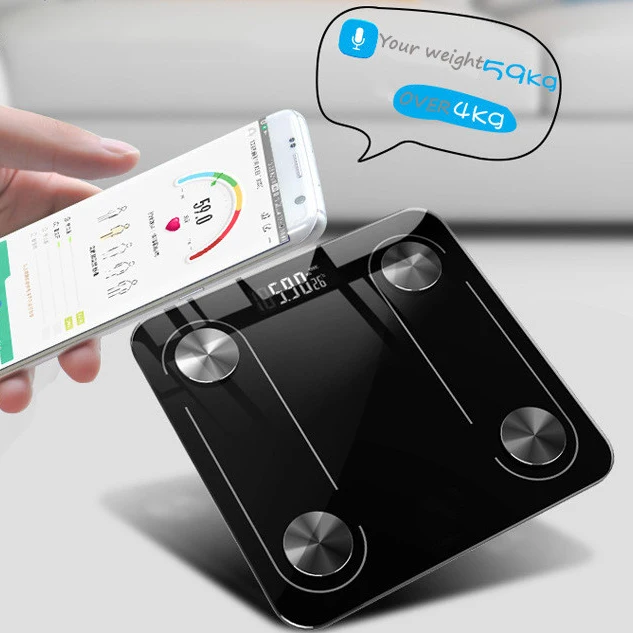 Горячие интеллектуальные электронные весы для зарядки весы Bluetooth ссылка приложение для Android IOS