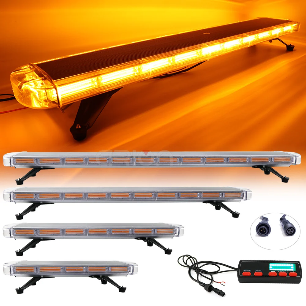 47" 55" 63" 68" 72" Firemen Police Cob Led Warning Light Bar Car Truck