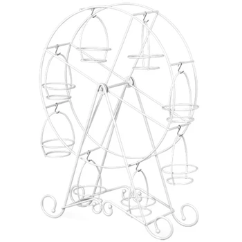 

ELEG-Party Rotatable Pastry Cupcake Holder 8 Cups Supplies Cake Stand Ferris Wheel Kitchen Home
