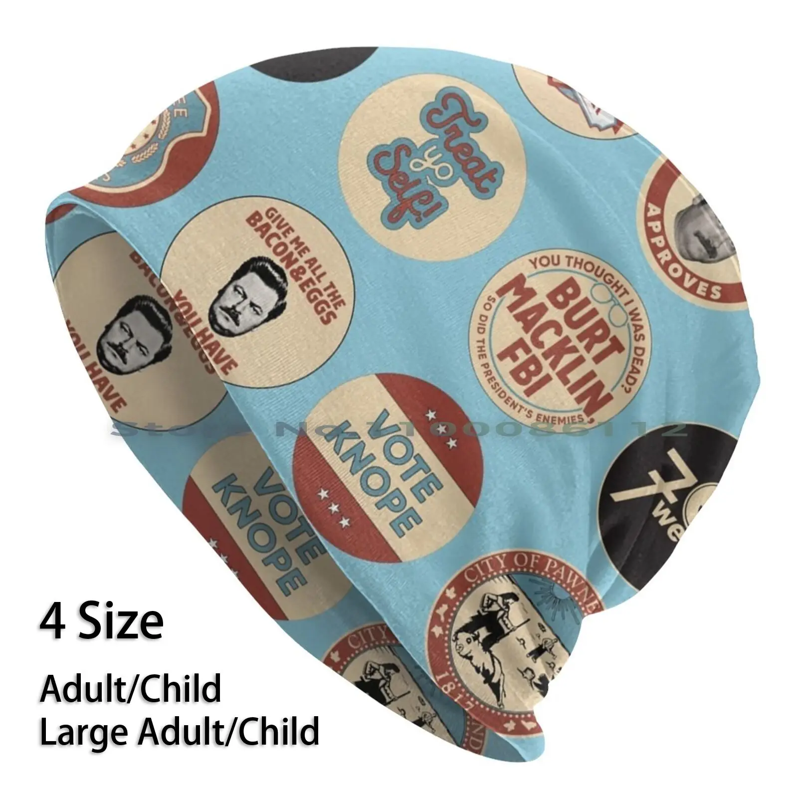 Parks And Rec Berretti Knit Hat Parks And Rec Parks Rec Ron Approva Burf Vote Knope Pawnee Mouse Rat Lil Tom Quotes Treat Yo