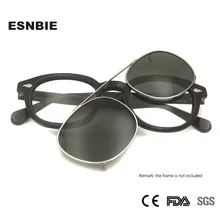 Круглые Солнцезащитные очки на клипсах, поляризованные солнцезащитные очки для женщин, johny Depp, стильные мужские очки для вождения, Овальные, на клипсах, линзы с защитой от уф400 лучей