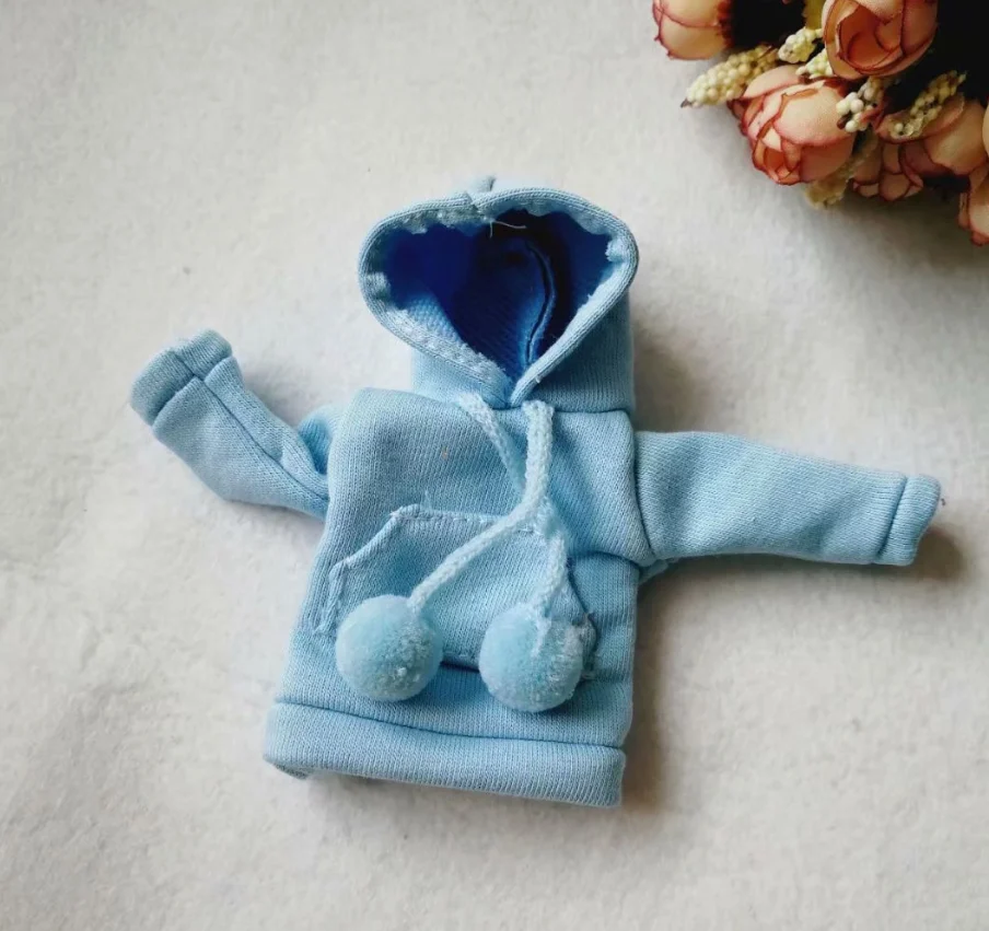 blue Модная Толстовка ручной работы для куклы Blythe, свитер, наряды, модная одежда для куклы Blyth, топ для куклы, детская игрушка 1/6, аксессуары для куклы - Цвет: blue