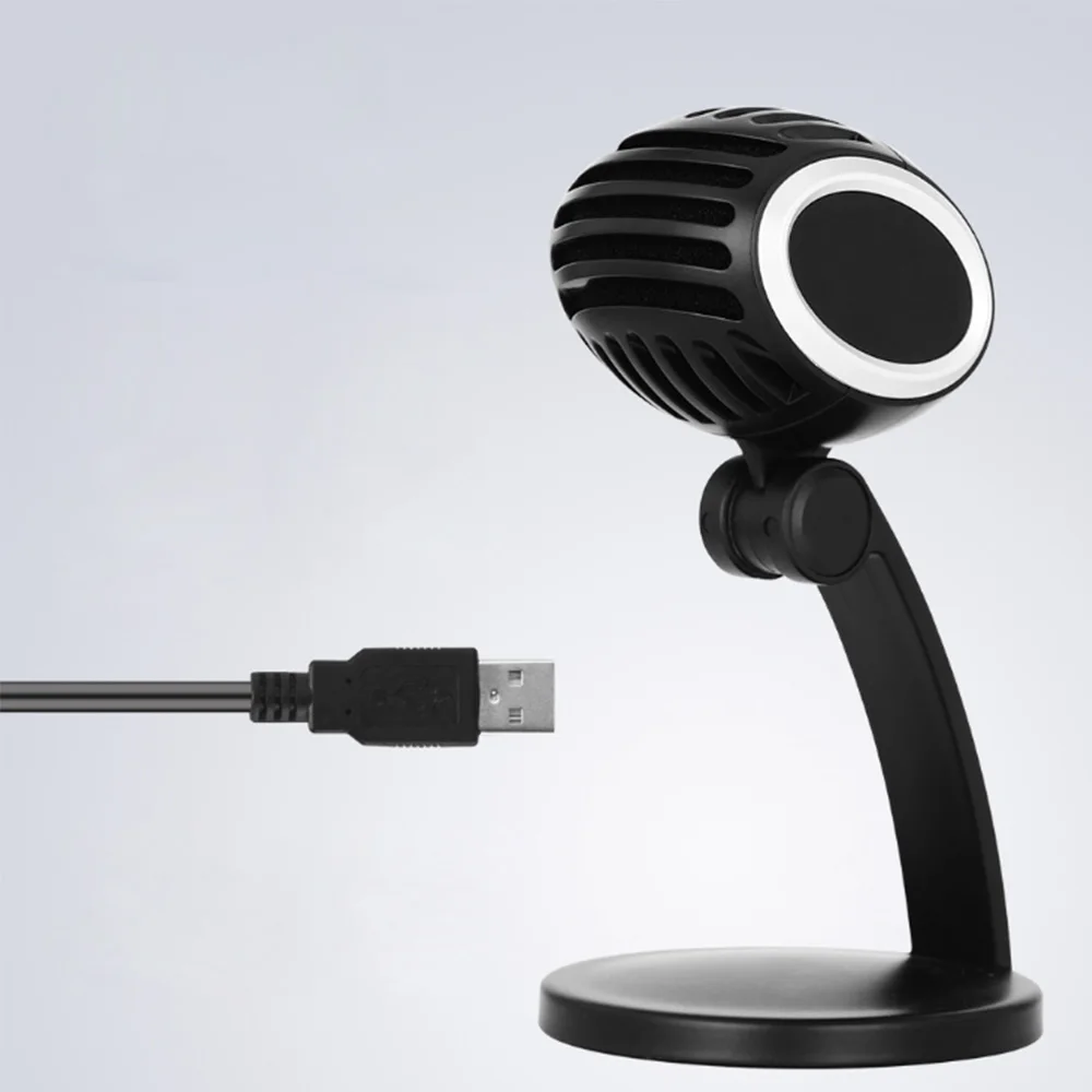 Настольный микрофон с USB, 360 градусов, звукосниматель, голосовой разъем и воспроизведение компьютера, сверхдальний микрофон, домашний конденсаторный микрофон