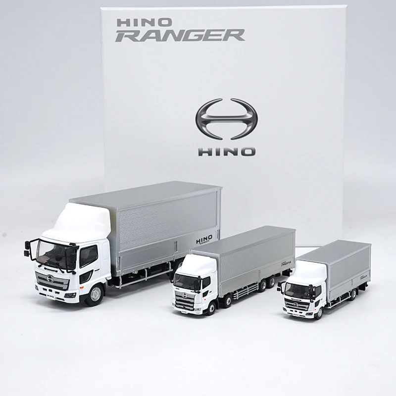 Коллективный HINO RANGER PROFIA литой металлический автомобильный контейнер грузовика-трейлера модель 3 единицы комплект - Цвет: Grey