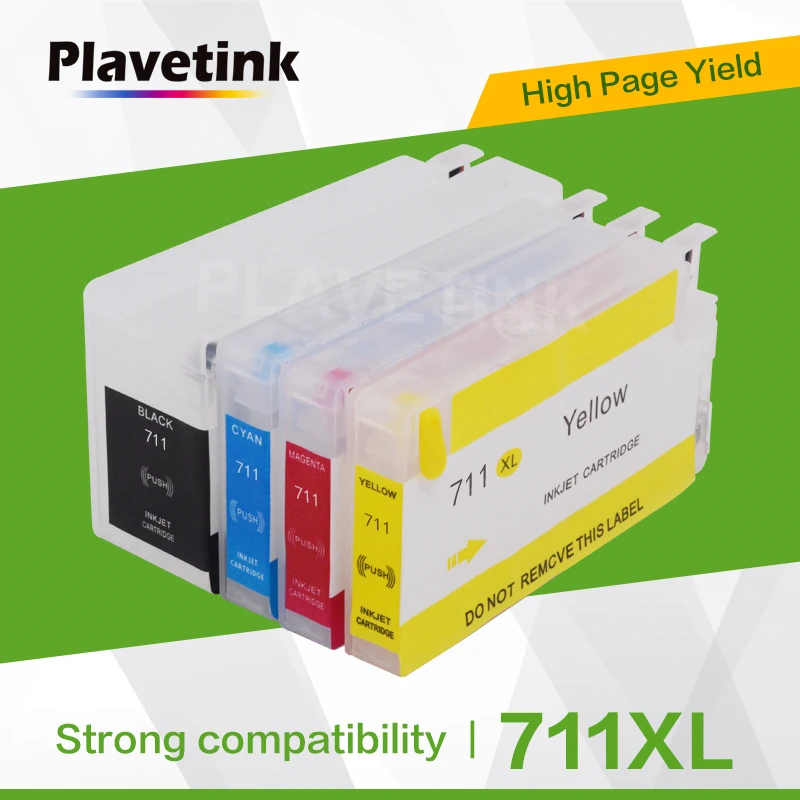 Plavetink 4 Color for HP 711 XL hp711 Refill Printer Ink Cartridges Designjet T120 T520 With ARC Chip | Компьютеры и офис