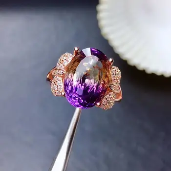 

Ametrine ring Natural And Real Ametrine Ring Wedding Engagement Rings for Women 925 sterling silver Ametrine Ring