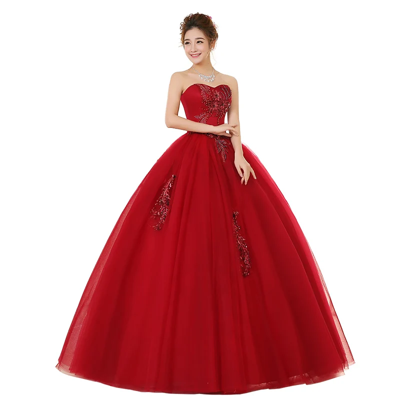 Сладкий 16 Бальные платья бордовые платья Quinceanera Embrodiery платье для выпускного вечера с бисером для девочек 15 лет vestido миди