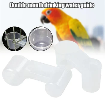 

5/10 Pcs Plastic Pet Birds Parrots Drinker Feeder Poultry Water Bottle Cup Accessories _WK