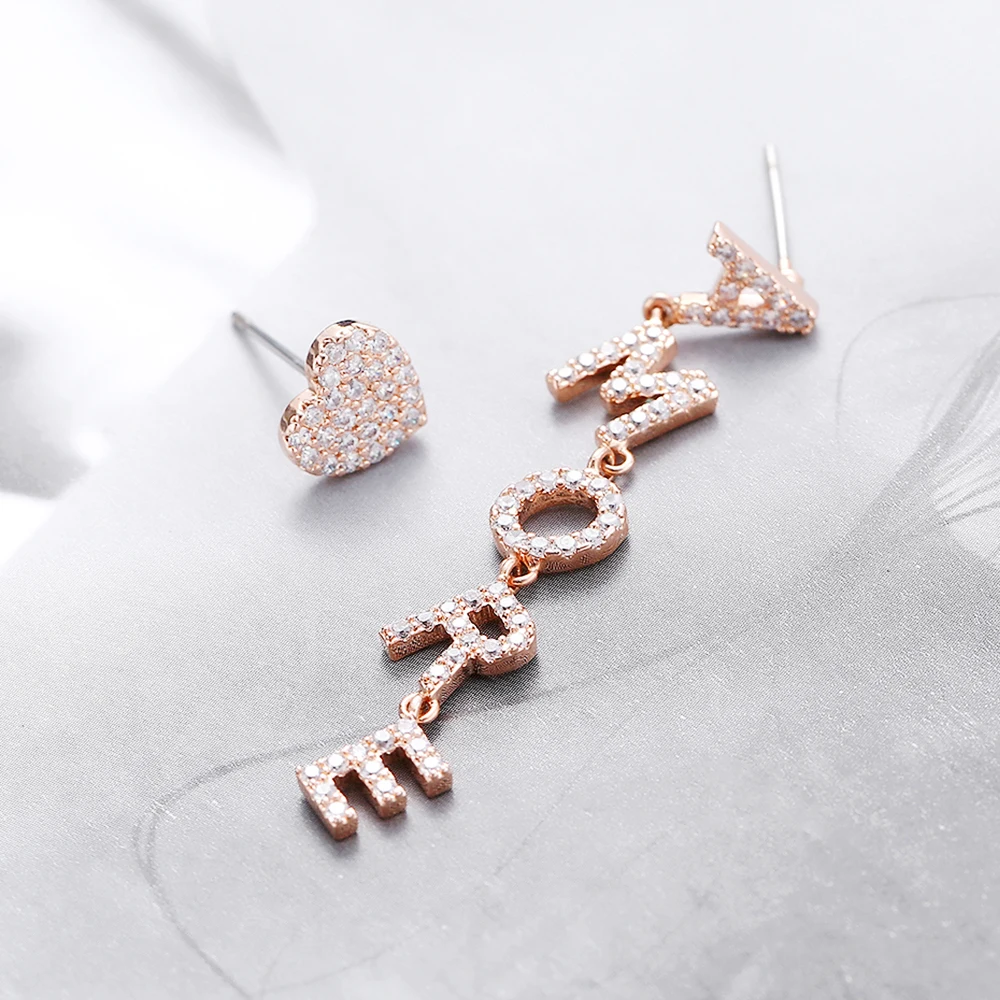 Серьги гвоздики Luxu для женщин золотистые/Серебристые асимметричные серьги с