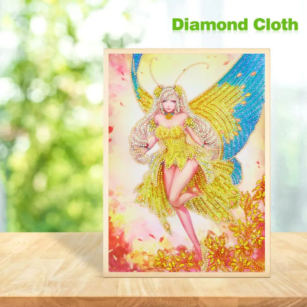 

5D DIY Special Shaped Diamond Painting Fairy Cross Stitch Mosaic Craft Kit Decor Necessary Household Decoration Supplies
