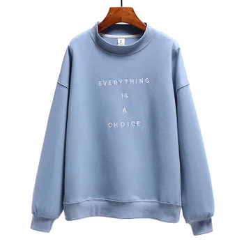 

2020 Women's Striped Sweatshirt Cotton Long Sleeve Sweatshirt gray