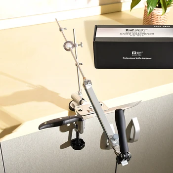 

Aluminium Alloy Knife Sharpener System 360 Degree Flip Constant Angle Grinding Tools Grinder Machine with 4Pcs Stones