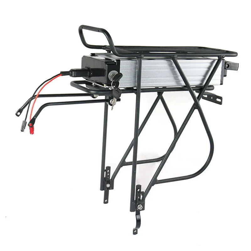 48V 25.6Ah With Rack 48V 28Ah 20Ah задняя часть электровелосипеда стеллаж для выставки товаров Батарея литий-ионный samsung/Panasonic сотовый телефон батареи для 1000 Вт 750 Bafang BBS02 для электрического велосипеда - Цвет: 48V 25.6Ah With Rack