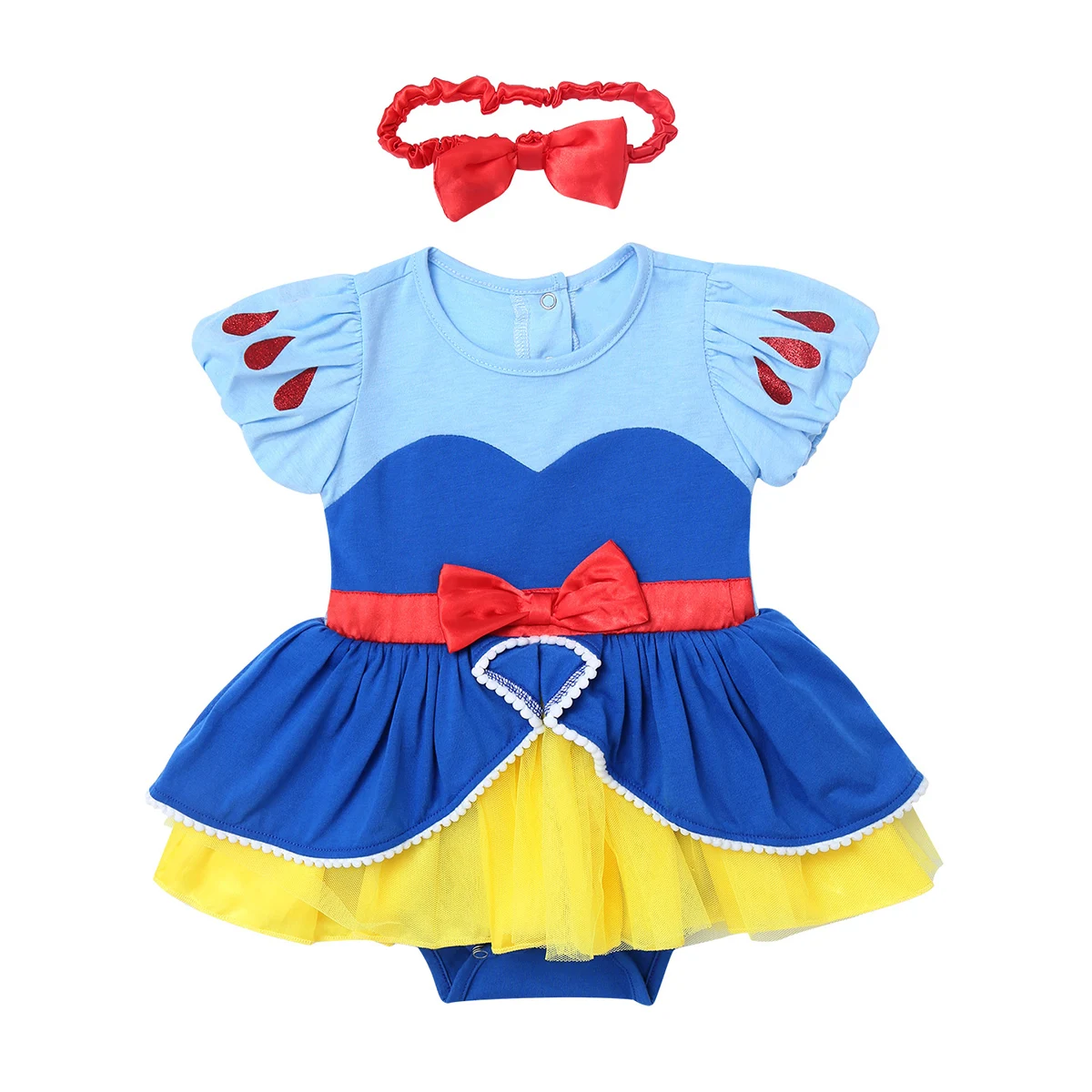 Infantil/Одежда для маленьких девочек Костюм принцессы Боди с бантом и рукавами
