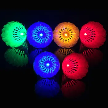 

6pcs Lighting Badminton Dark Night Colorful LED Lighting Sport Badminton Light Spot Colorful Shuttlecock