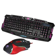 Светодиодный игровой usb-мышь с подсветкой, проводная клавиатура, комбо, полный ключ, профессиональные принадлежности, LFX-ING
