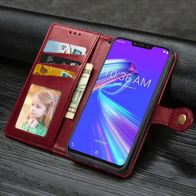 Роскошный кожаный флип-чехол-бумажник для ASUS ZB602KL ZA550KL ZS660KL ROG PHONE2 ZenFone MAX PRO(M2) ZB631KL ZB633KL чехол для телефона Capa