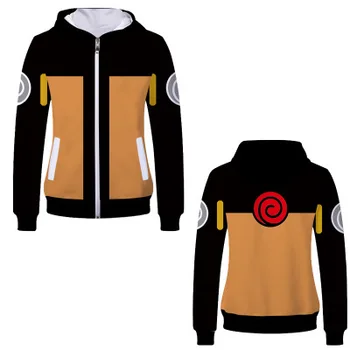 

High Quallity Anime Naruto Autumn Periphera Hooded Coat with Zip Man Woman Periphera Hooded Coat with Zip