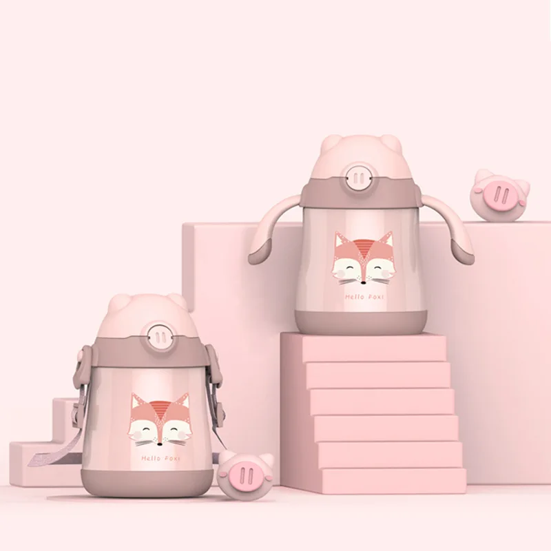 Мультяшная детская термос чашка Bebe учится пить чашка детская пипетка чашка Рождественский подарок милая чашка бутылка для воды