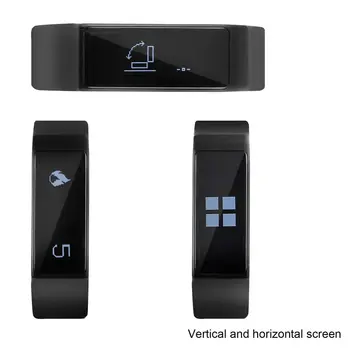 

LESHP Unisex OLED Activity Wristband Tracker Waterproof Smart Bracelet 4.0 Wireless Black for Iphone 5 Plus Hot