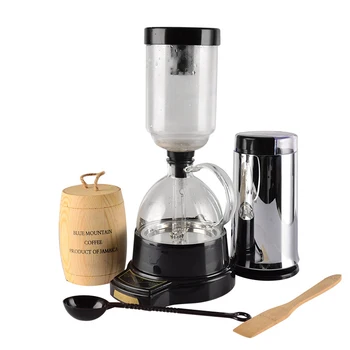 

Siphon Coffee Maker Electric Home Touch Screen Glass Siphon Pot Electric Grinding Bean Coffee Machine Set