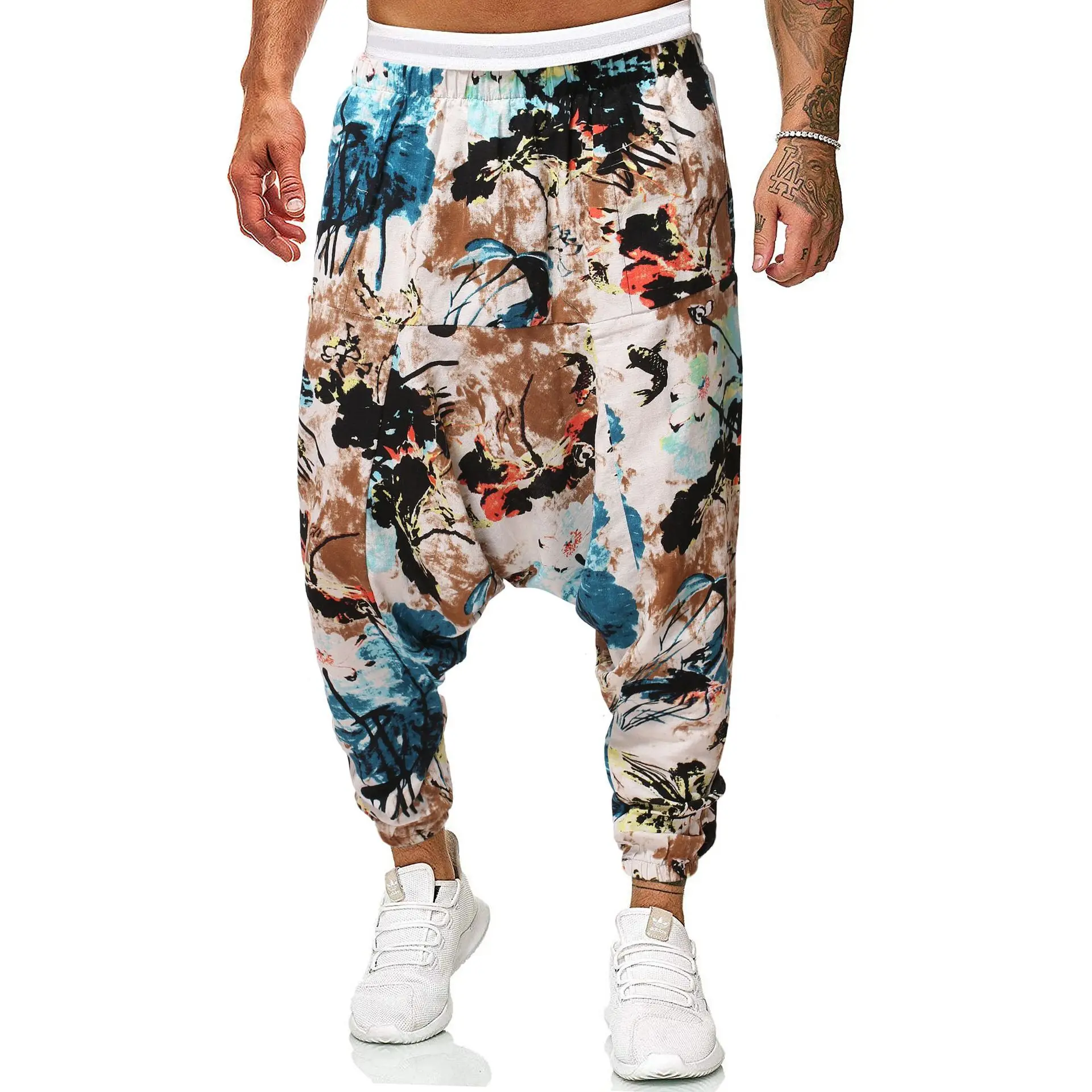 Men Baggy Harem Pants Hip-hop Women Wide Leg Trousers Male Casual Vintage Long Pants