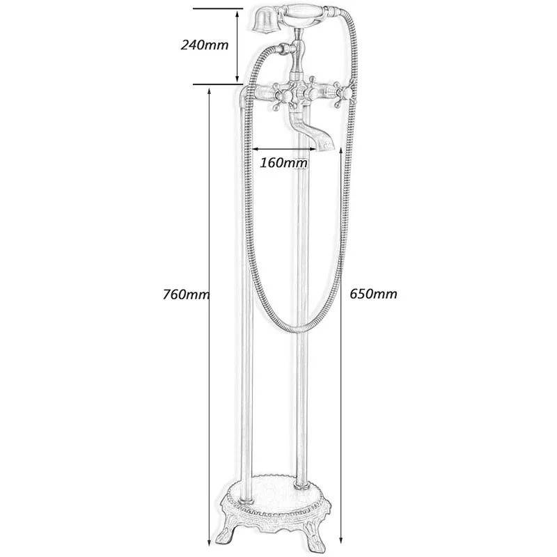 落地龙头尺寸图