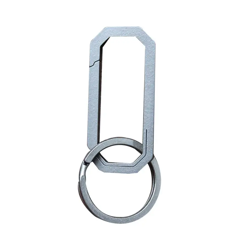 

Titanium Alloy Key Ring Hung Buckle Outdoor Pocket Keychain New. Titanium Buckle EDC Tool
