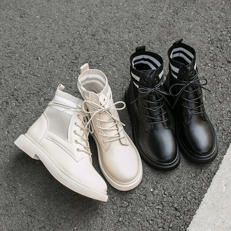 

Botas Mujer Boots Women Shoes Woman Invierno 2019 Winter Zapatos De White Platform Invierno Femme Botines Ankle For Snow Martens