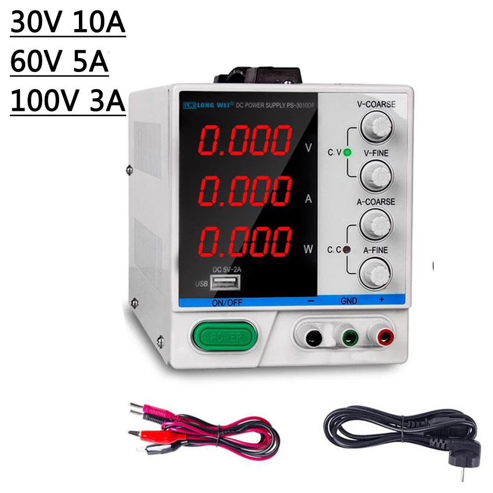 

New DC Laboratory POWER-SUPPLY Adjustable30V 10A 60V 5A 100V 3A Switching Power Source Current And Voltage Stabilizer Regulators