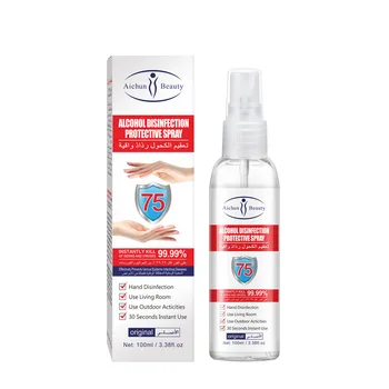 

24PCS DHL Rine-free Hand Sanitizer 75% Alcohol Spray Hand Wash Portable Disposable Prevention Hand Sanitizer 100ML