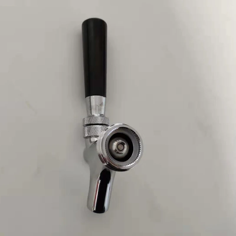 Home Brew Draft Beer Faucet Adjustable Beer Tap Faucet with Flow Controller Chrome Plating Shank with Thread Ball Lock