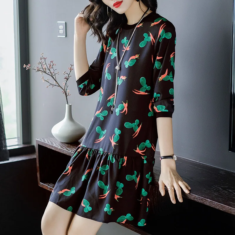 

Women dress 2019 new spring/summer women's clothing fashion show thin loose dress