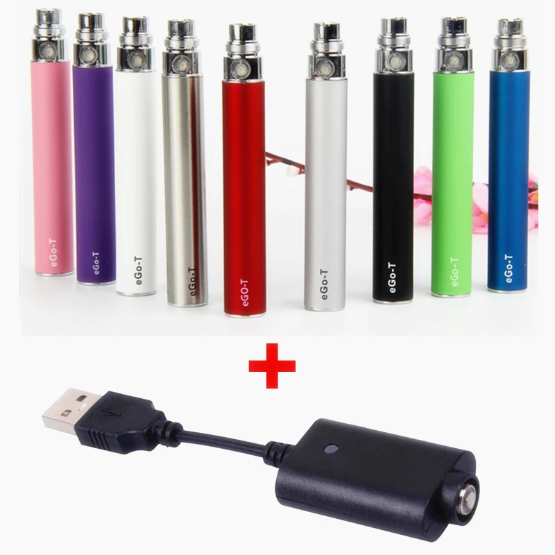 1 шт. эго-т Vape батарея с USB зарядное устройство электронная сигарета 510 ручка для CE4 CE5 Evod H2 T3S распылитель высокое качество