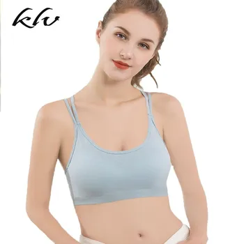 

Women Youth Sexy Bralette Bralet Crop Top Bra Wireless Padded Strappy Sports Bras With Built In Fitness Bra Lingerie