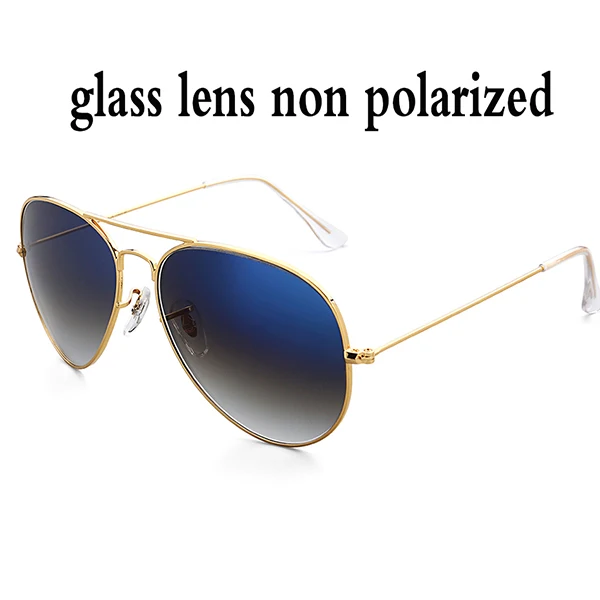3024 солнцезащитные очки для мужчин и женщин 52 56 60 мм Детские авиаторские очки с градиентом солнцезащитные очки зеркальные очки UV400 - Цвет линз: blue glass