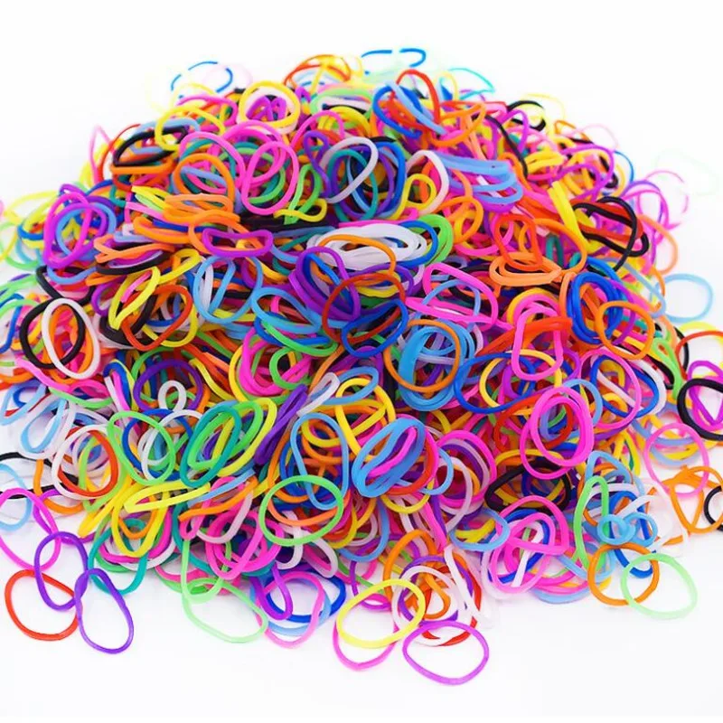 300pcs 16 Color Loom Bands for Children Girl Gift Elastic Bands for Weaving Lacing Toy Orbits Needlework Creativity Bracelet Toy