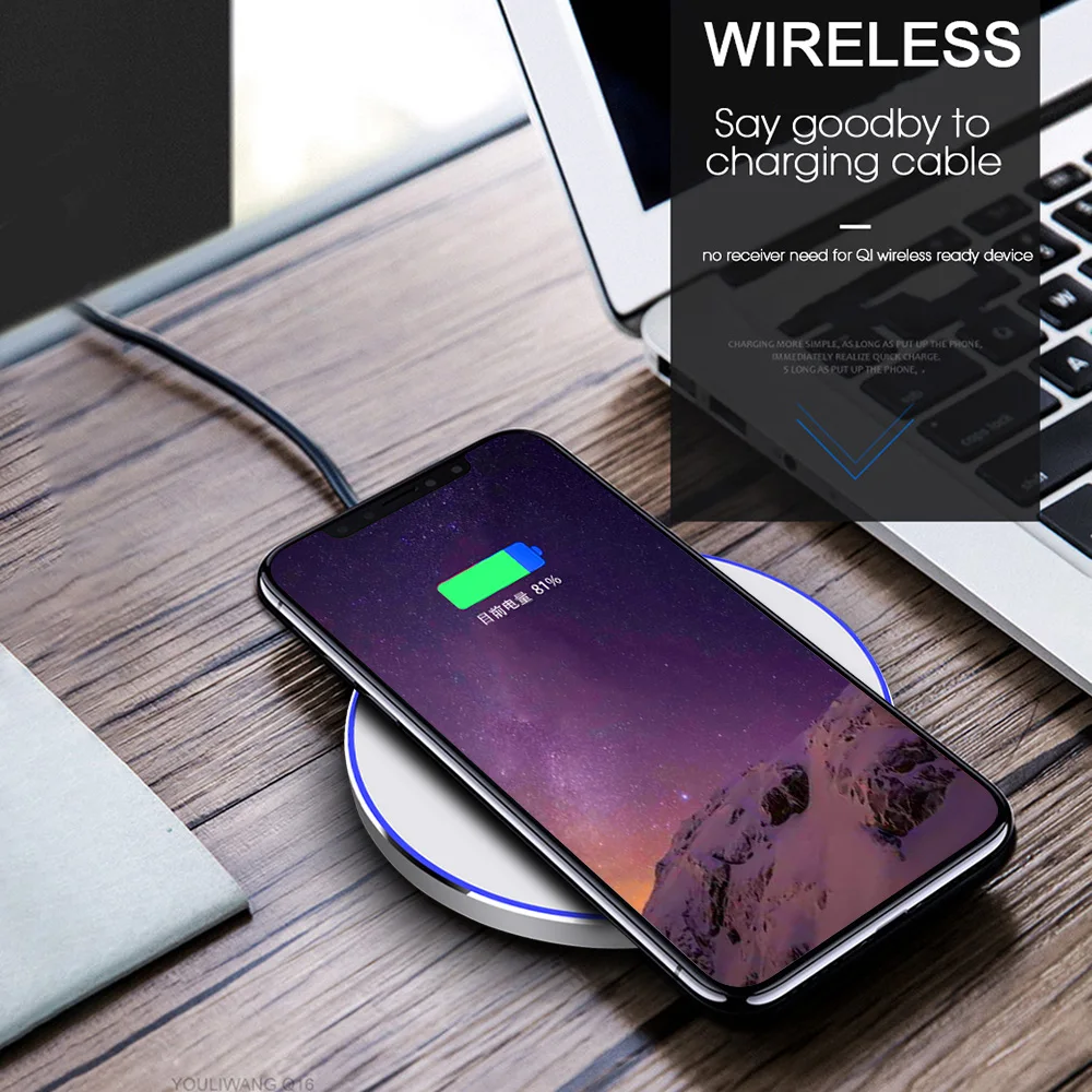 FDGAO Qi Беспроводное зарядное устройство зарядного устройства для iPhone 11 Pro X XR XS MAX 8 samsung S9 S10 Note 10 9 8 10 Вт беспроводное индукционное зарядное устройство