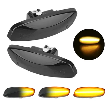 

LEEPEE A Pair For Peugeot 308 207 3008 5008 LED Car Dynamic Side Marker Turn Signal Light Blinker Light Signal Lamp