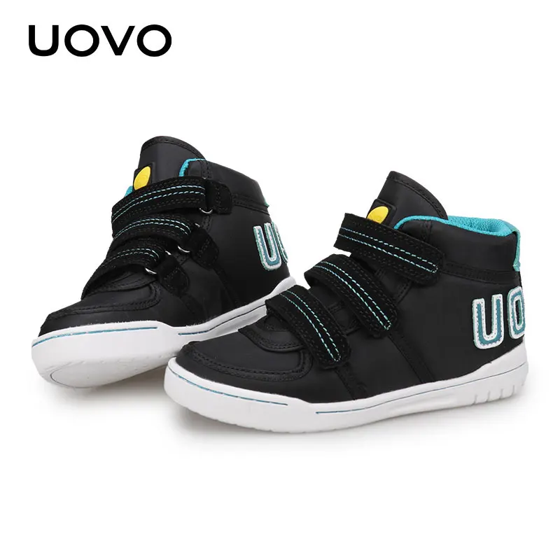 Повседневная Спортивная обувь для мальчиков и девочек бренд uovo дети высокие уличные дышащие кеды Детские Эспадрильи Размер 28-41 Zapatos