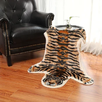

Rug Tiger Print Faux Non Slip Anti Skid Mat Animal Print Carpet