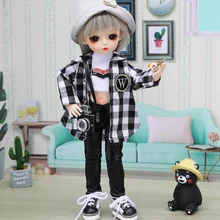 Mini muñeca BJD de 30 CM, muñeca articulada de bola 1/6 con trajes completos, conjunto de ropa de moda, juego de peluca, maquillaje, niñas, juguetes de vestir(China)
