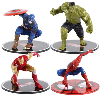 

Marvel Iron Captain America Hulk Spiderman PVC Figure Collectible Model Toy