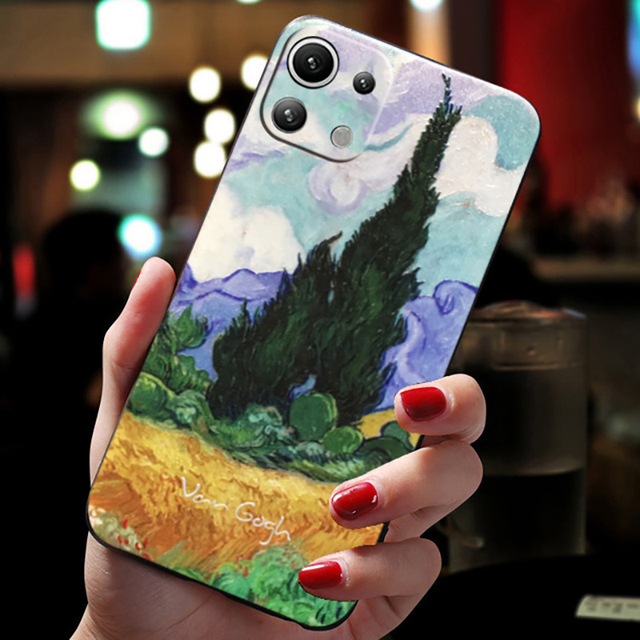 mi9 mi11 Phone Case For Xiaomi Mi 11 Lite Cases 11ultra 11Lite Coque Fashion 3D Riverside Night Scene Shockproof Back Cover