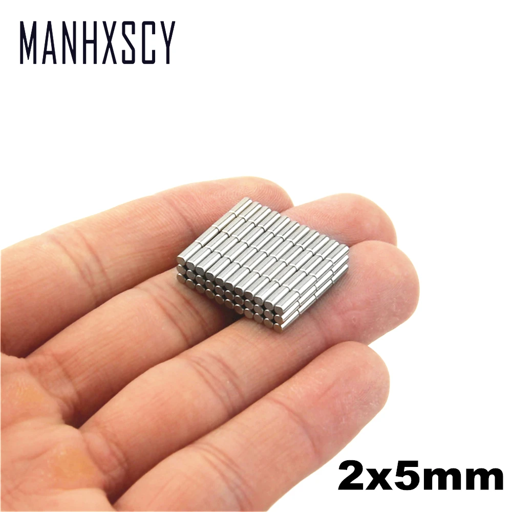 5000pcs Neodymium N35 Dia 2mm X 5mm Strong Magnets Tiny Disc Nd-Fe-B Rare Earth For Crafts Models Fridge Sticking magnet 2x5mm |